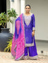 Purple Chinon Palazzo Suit Acy9381