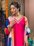 Pink Viscose Chanderi Pant Suit Acy9404 Salwar Kameez