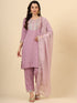 Purple Silk Blend Pant Suit Acy9473