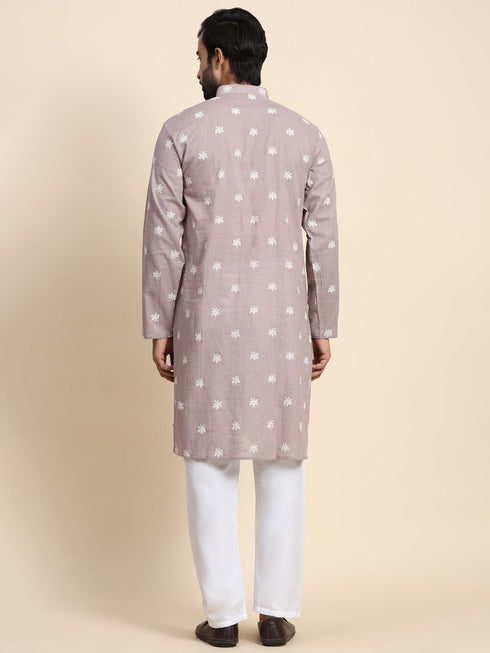 Mouve Kurta Cotton Payjama Closure View