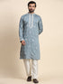 Blue Kurta Silk Payjama