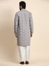 Grey Kurta Viscose Rayon Payjama Closure View