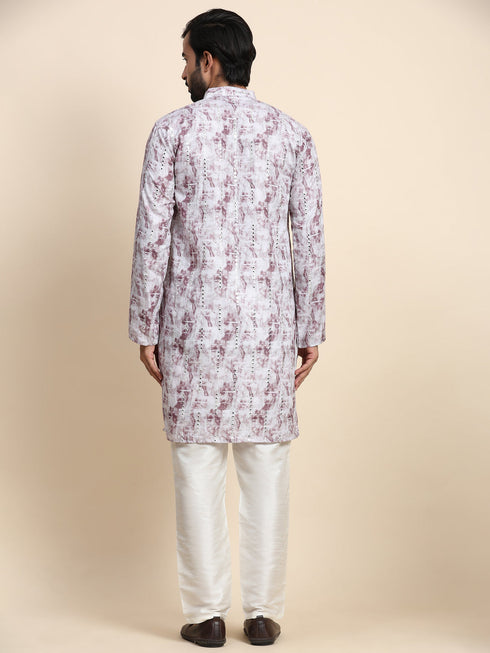 Grey Kurta Viscose Rayon Payjama Closure View