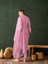 Pink Cotton Pant Suit Acy9523 Closure View