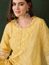 Yellow Cotton Pant Suit Acy9524 Back View