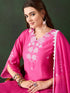 Pink Chanderi Pant Suit Acy9525 Back View
