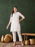 White Cotton Pant Suit Acy9527