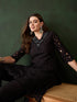 Black Cotton Pant Suit Acy9528 Back View