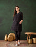 Black Cotton Pant Suit Acy9528