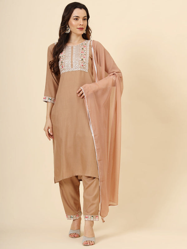 Peach Cotton Pant Suit Acy9577