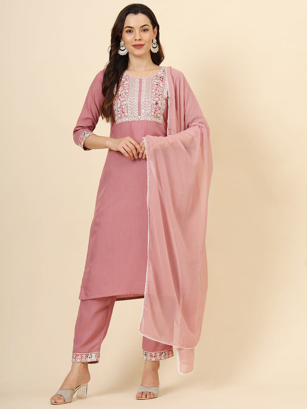 Pink Cotton Pant Suit Acy9579