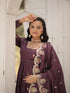 Onion Vichitra Shimmer Anarkali Dress Acy9580 Back View