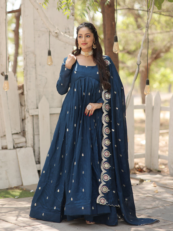Rama Vichitra Shimmer Anarkali Dress Acy9581