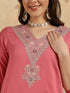 Pink Chanderi Pant Suit Acy9725 Back View