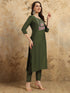 Green Chanderi Pant Suit Acy9727