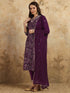 Wine Viscose Chanderi Pant Suit Acy9761 Salwar Kameez