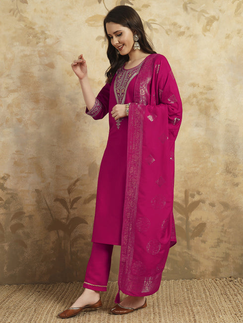 Pink Chanderi Pant Suit Acy9763 Salwar Kameez