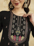 Black Chanderi Pant Suit Acy9764 Back View