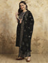 Black Chanderi Pant Suit Acy9764 Salwar Kameez