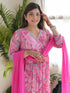 Pink Georgette Pant Suit Acy9767 Back View