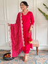 Red Chanderi Pant Suit Acy9769 Salwar Kameez