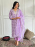 Lavender French Crepe Pant Suit Acy9770 Closure View