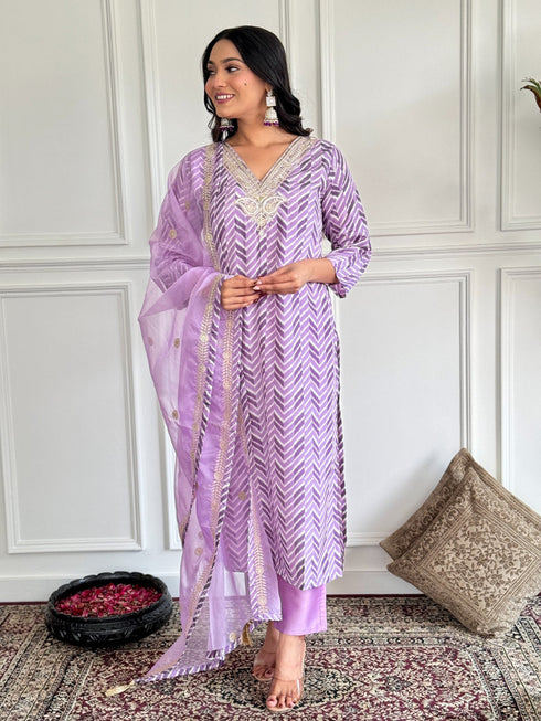 Lavender French Crepe Pant Suit Acy9770 Salwar Kameez