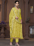 Lime Viscose Organza Pant Suit Acy9829 Salwar Kameez