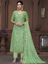 Green Viscose Organza Pant Suit Acy9830