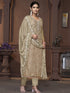Beige Viscose Organza Pant Suit Acy9831 Salwar Kameez