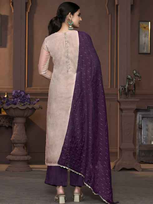 Beige Modal Pant Suit Acy9832 Closure View