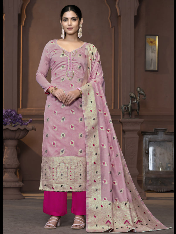 Pink Muslin Pant Suit Acy9836