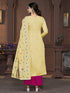 Yellow Muslin Pant Suit Acy9837 Closure View