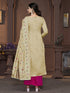 Cream Muslin Pant Suit Acy9838 Closure View