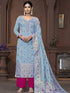 Blue Muslin Pant Suit Acy9839