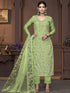 Green Muslin Cotton Pant Suit Acy9844