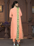 Peach Muslin Cotton Pant Suit Acy9845 Closure View