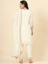 Off White Vichitra Silk Pant Suit Acy9873 Closure View