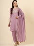 Purple Vichitra Silk Pant Suit Acy9875