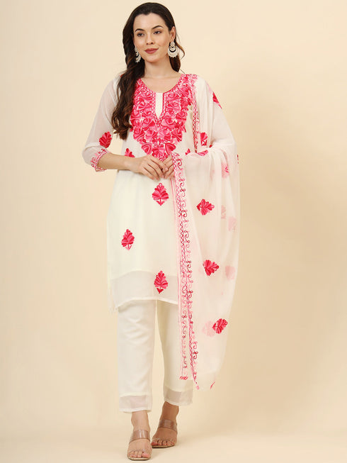 Pink Georgette Pant Suit Acy9877