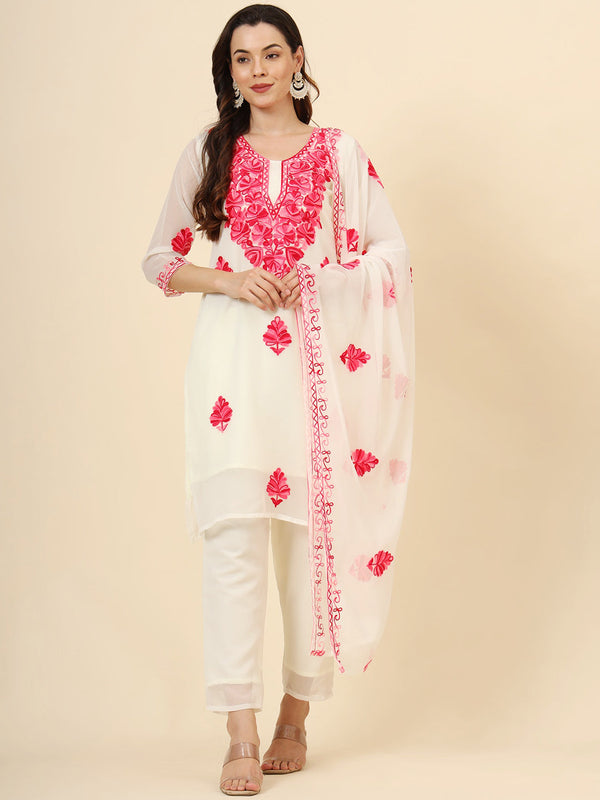 Pink Georgette Pant Suit Acy9877