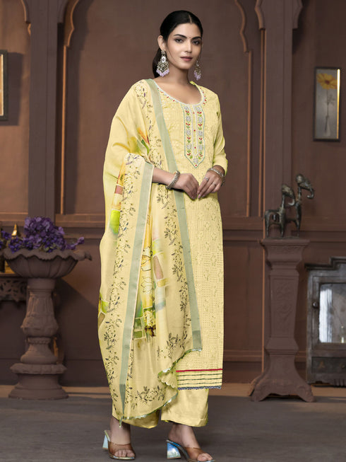 Yellow Modal Pant Suit Acy9903 Salwar Kameez