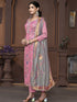 Pink Banarasi Organza Pant Suit Acy9906 Back View