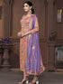 Rust Banarasi Organza Pant Suit Acy9908 Back View