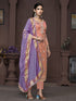 Rust Banarasi Organza Pant Suit Acy9908 Salwar Kameez