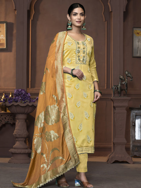Yellow Modal Pant Suit Acy9911 Salwar Kameez