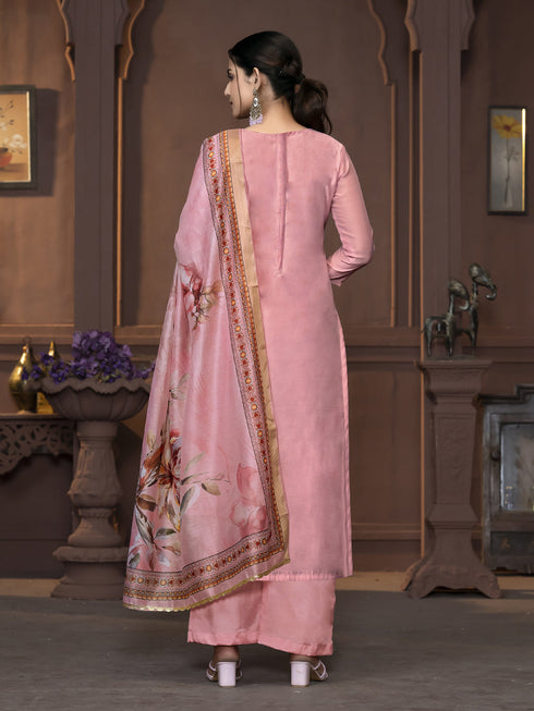 Pink Modal Pant Suit Acy9914 Closure View