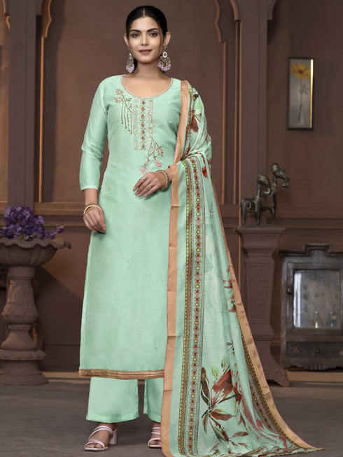 Sea Green Modal Pant Suit Acy9916