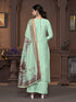 Sea Green Modal Pant Suit Acy9916 Closure View