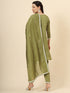 Green Vichitra Silk Pant Suit Acy9921 Closure View